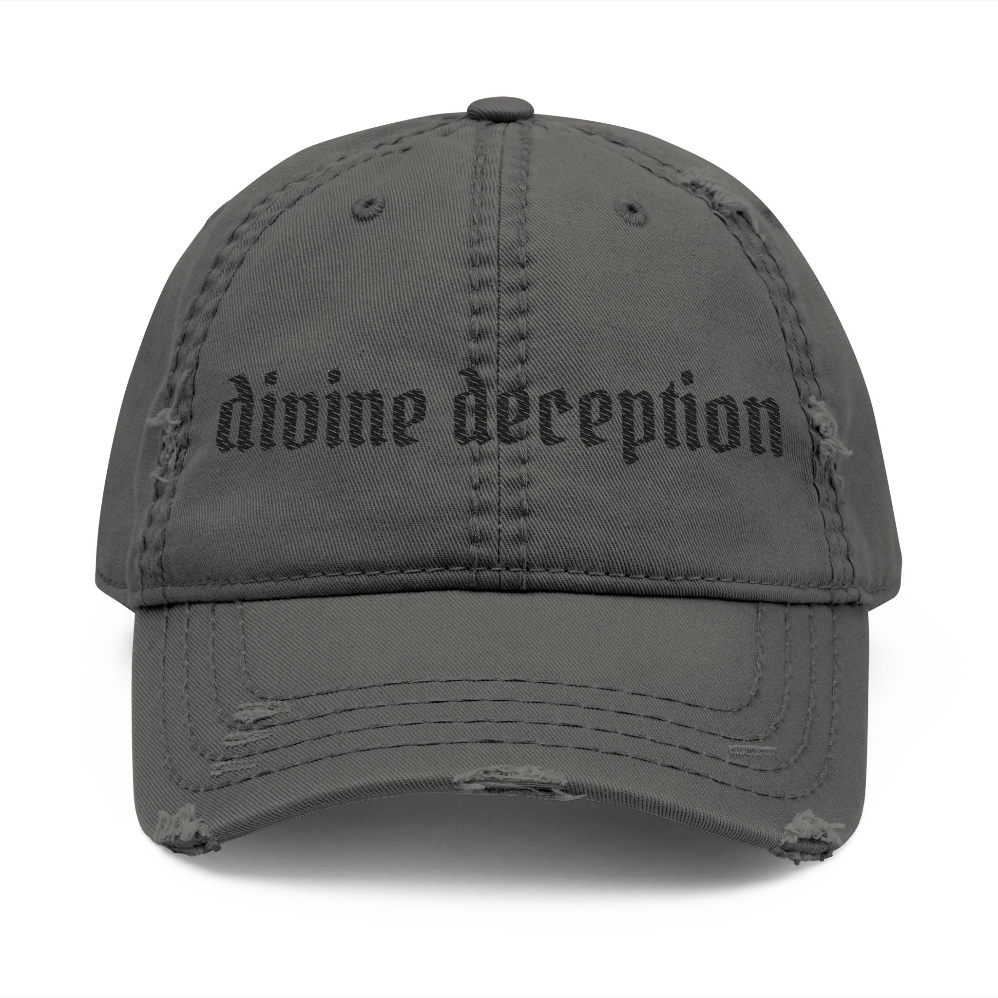 DIVINE DECEPTION™ | Gothic Stealth Embroidered Cap